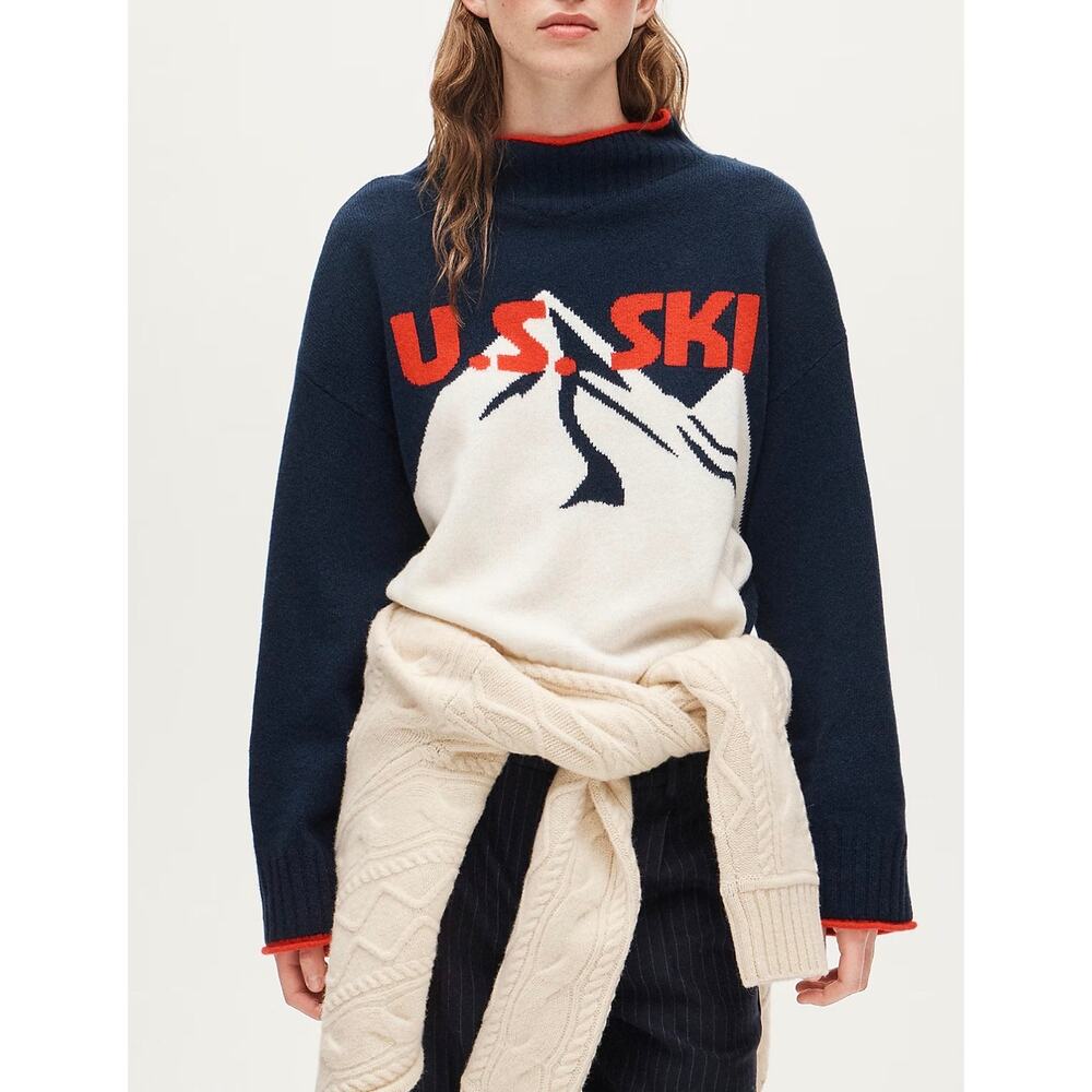 J.Crew-U.S. Ski & Snowboard / graphic Rollneck sweater/L/NWT